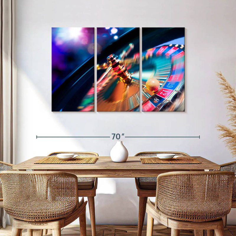 Senne Spinning Neon Roulette, 36" H x 57" W