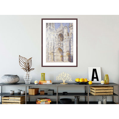 Cathédrale de Rouen dans l'après-midi (la porte en plein soleil) par Claude Monet, impression giclée encadrée