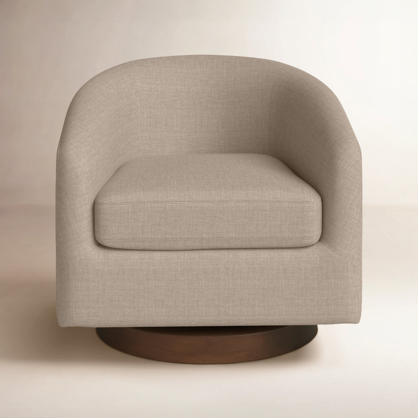 AllModern Bennett Upholstered Swivel Barrel Chair & Reviews | Wayfair