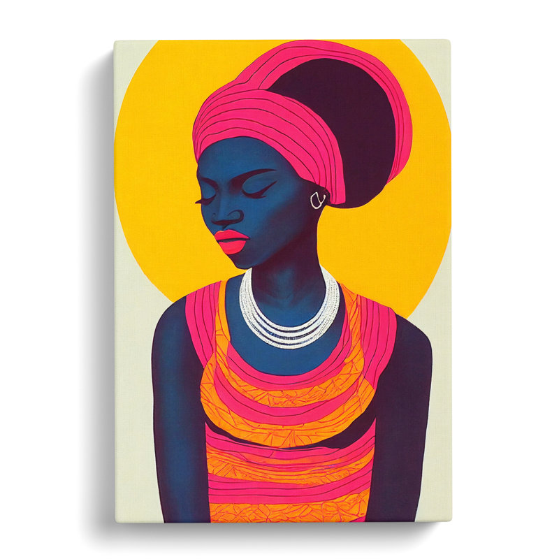 African Woman Avant Garde - Wrapped Canvas, 50cm H x 35cm W x 3cm D