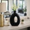 Vase de table décoratif en bois de manguier pour décoration intérieure
