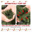 Arbre de Noël artificiel réaliste de 7 pi avec pointes en PE + PVC 1875 - branches articulées pour un assemblage facile, support en métal stable, décor de Noël naturel-2082729884