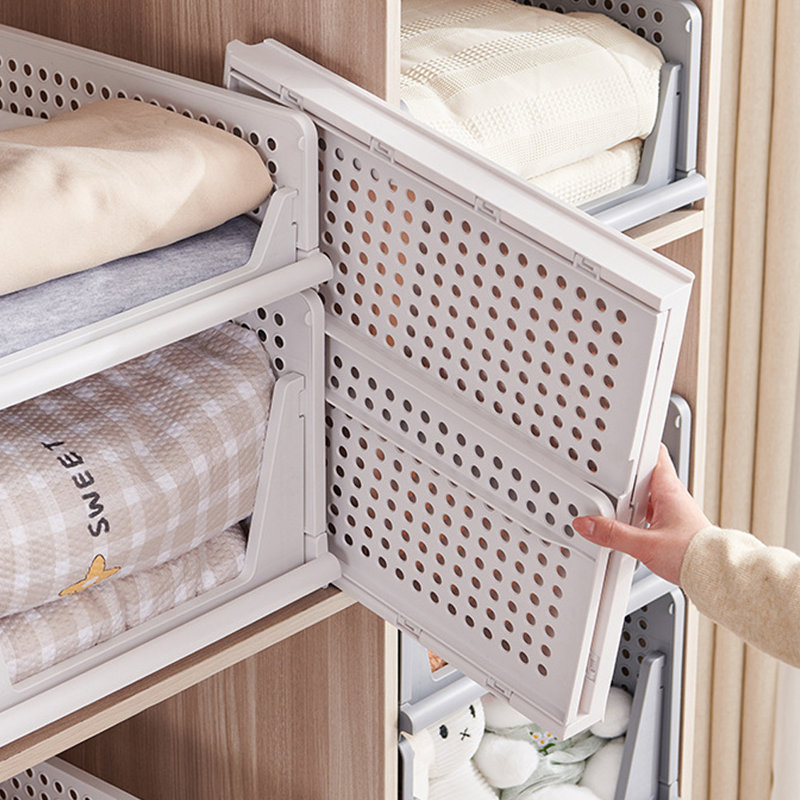 43cm Foldable and Stackable Drawer Storage Basket, 25cm H x 43cm W x 33.5cm D