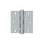Deltana DSB35B26D 3-1/2" x 3-1/2" Square Hinge, Ball Bearings in Brushed Chrome Pair-447540726