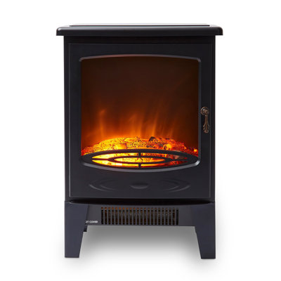 Warmlite 39 cm W Black Electric Stove