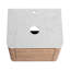 Meuble-lavabo mural de 152 cm (60 po) avec lavabo en céramique décorative, 1 tablette de rangement, porte à fermeture amortie, emballage démonté, contreplaqué, design contemporain, lavabo lisse et finition en pierre.