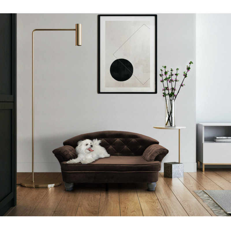 Debose Orthopedic Polyester Pet Bed, Brown