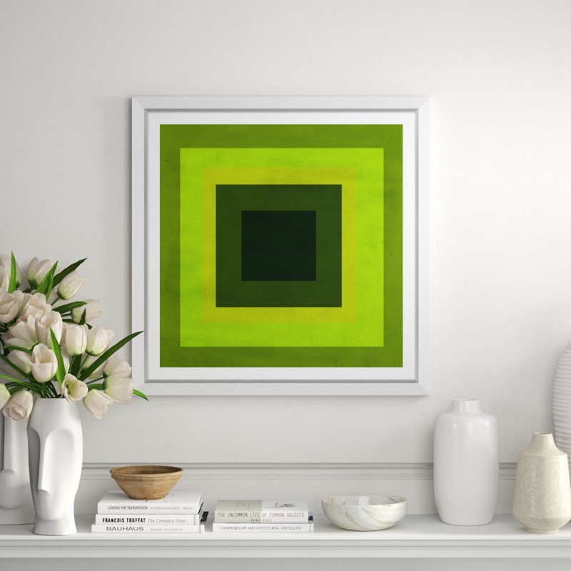 Albers Influence Giclee Print, 33.25" H x 33.25" W x 1.75" D, White, White