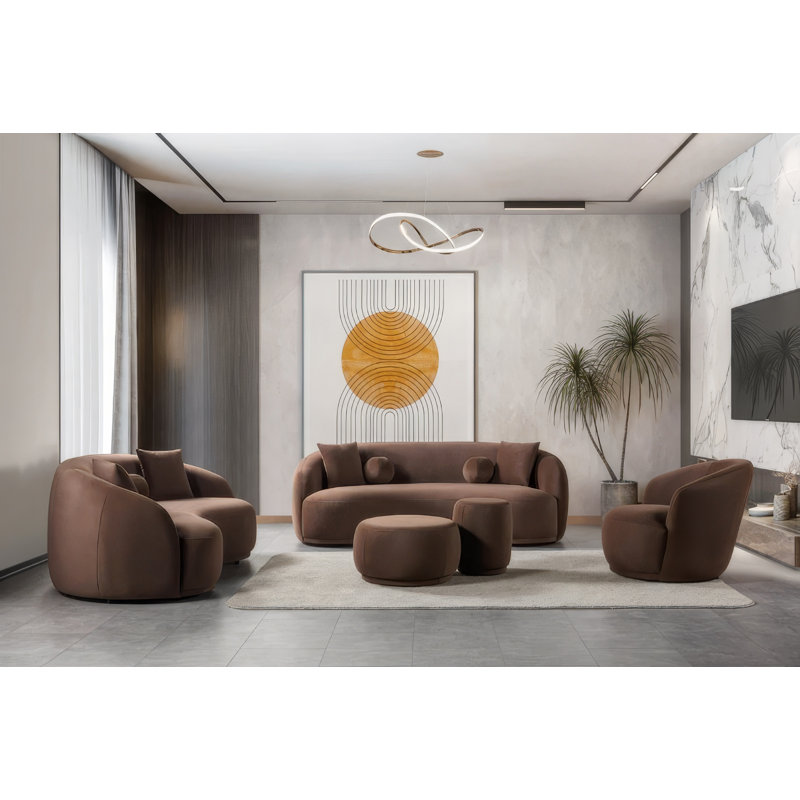 Bonna Velvet 3 Piece Coffe, Coffe