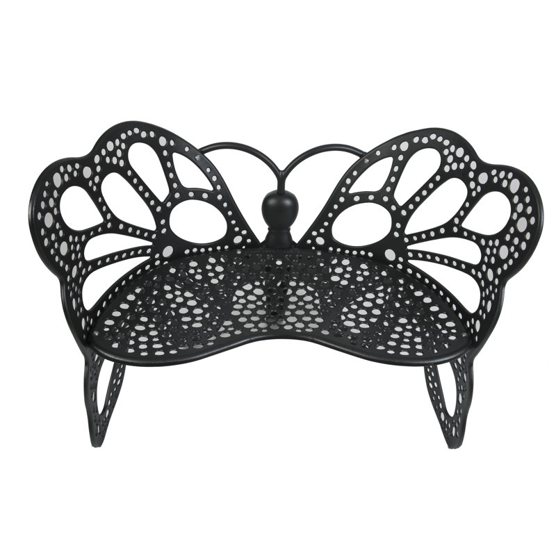 Banc de jardin en aluminium Whaley, Noir
