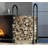 Adjustable Firewood Rack with 2000 Lb Capacity, Indoor Outdoor Log Holder Storage