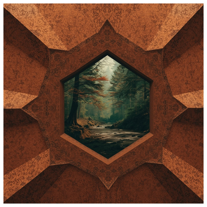 Couvertures Hexagon Forest View, L 60 po x H 80 po
