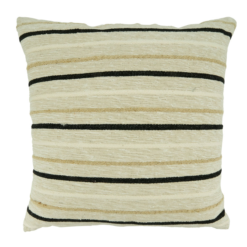 Sonny Collection Striped Cotton Reversible Throw Pillow, Pillow Cover Only - No Insert