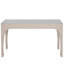 Bureau en bois d'acajou Vesey - 1 tiroir, raphia blanchi