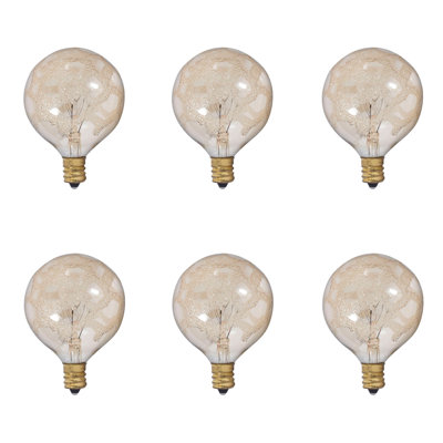 G16.5 Incandescent, Dimmable Light Bulb, E12/Candelabra Base