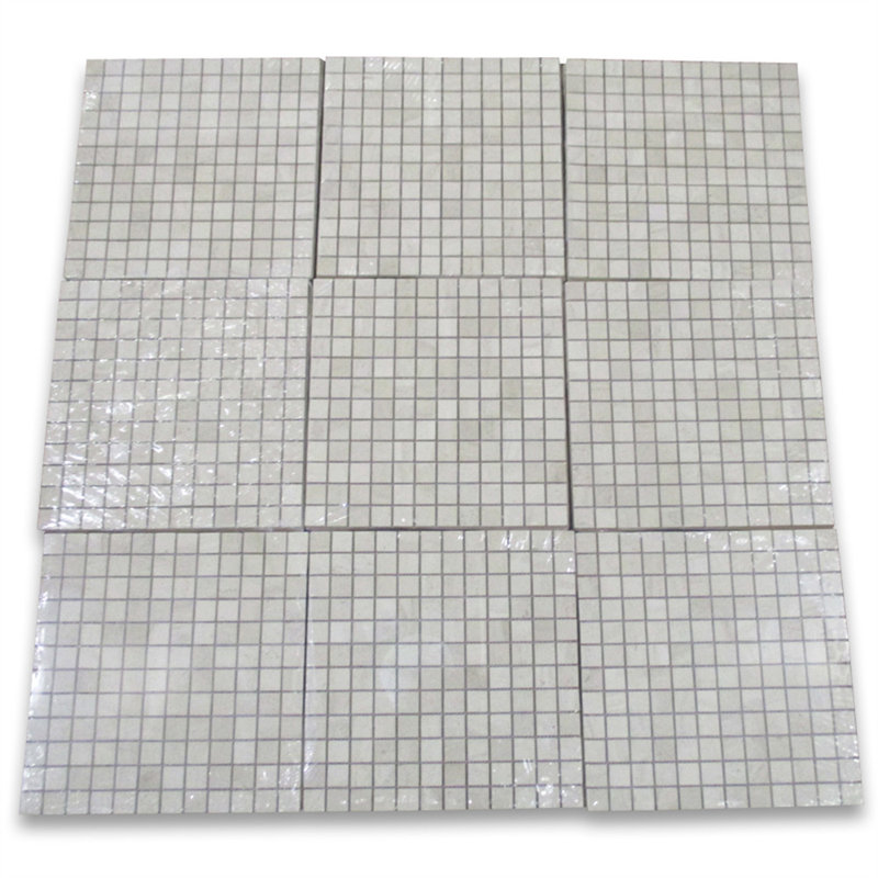Carreau de mosaïque en marbre 12 po x 12 po, Beige
