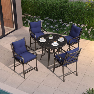 Aniella Metal Bar Set with Stools