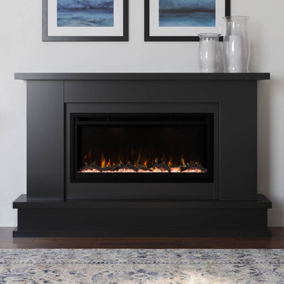 Modern Ember Patton 64" Mantel Package with 42" Electric Fireplace - Works w/ Alexa and Google Asst
