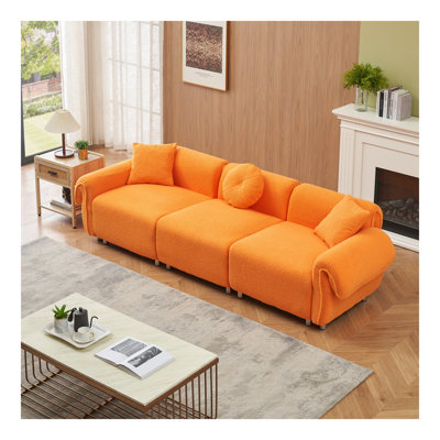 Le tissu en peluche avec 3 coussins trois canapés peut être placé dans le salon et d'autres tissus en peluche avec 3 coussins trois canapés peuvent être placés dans le salon