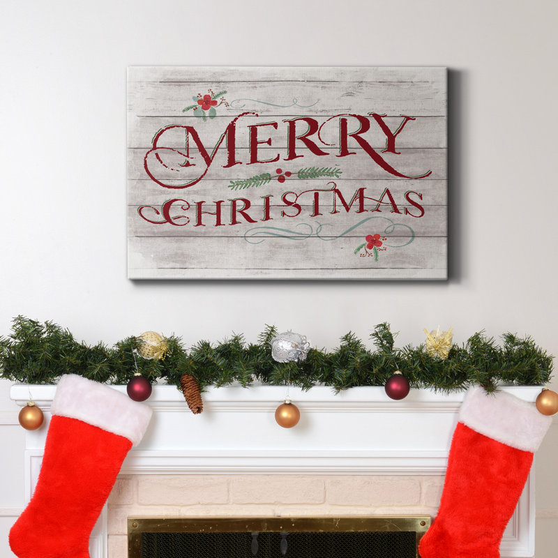 Irina «Merry Christmas», reproduction sur toile tendue, H 60 po x l 40 po x P 1 po