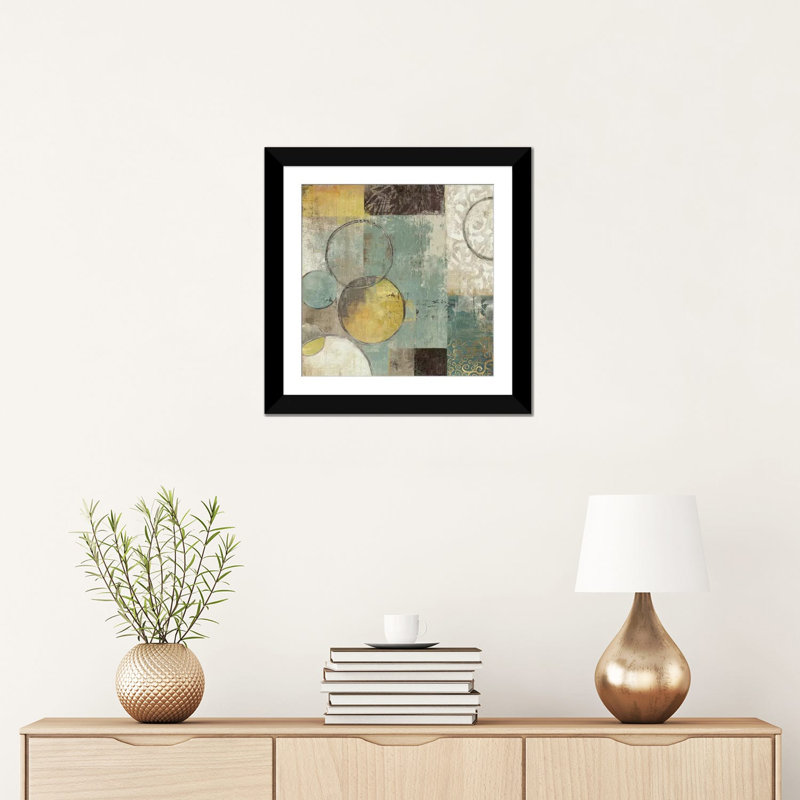 « tranquillité d’esprit i », impression sur toile, H 16 po x l 16 po x P 1 po, Papier d'art encadré noir, Blanc