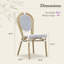  Ensemble de 2 chaises de patio pour l'extérieur en aluminium avec finition champagne et ambre-1378223154