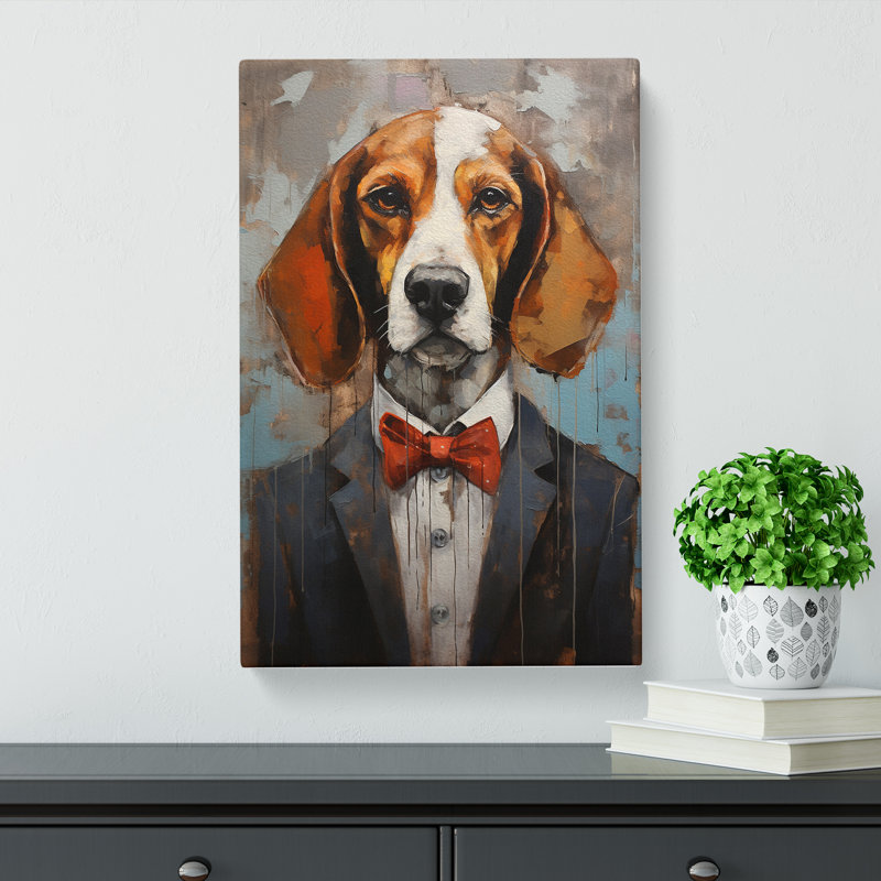 Beagle Contemporary Art - Wrapped Canvas, 60cm H x 40cm W x 3cm D