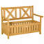 Banc d'extérieur en bois avec boîte de rangement-1082860651