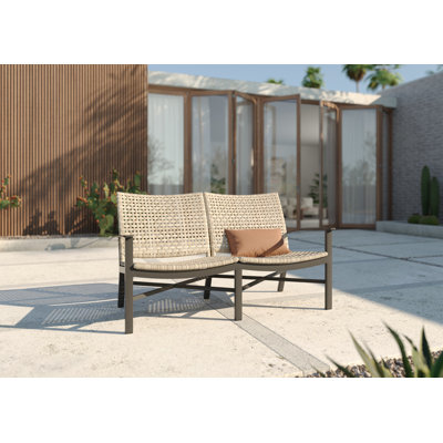 Jasper 59.25'' Wide Wicker Loveseat