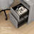 60W L Shaped Computer Desk with Storage in Modern Gray-932393107