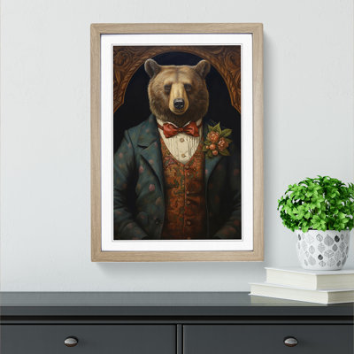 Bear Victorian Art - Framed Print
