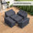 Hansen 8 Piece Patio Conversation Sets Group Seating Outdoor Furniture Covers
