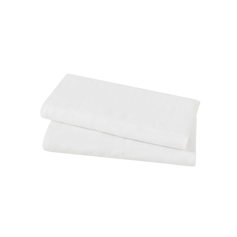 Taie d'oreiller Brooklyn, Standard, Blanc