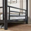 Lit superposé simple en métal pour très grand lit simple TG au-dessus de simple TG pour adolescents et adultes, conception convertible 2-en-1, peu encombrant, réduit le bruit, aucun sommier tapissier requis, noir-1026252645