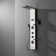 Dual 4-In-1 2-Jet Rainfall Shower Panel System With Rainfall Shower Head,Shelf,Stub Spout And LED Light