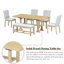 Ensemble de table de salle à manger extensible 6 pièces avec banc en bois-887018646