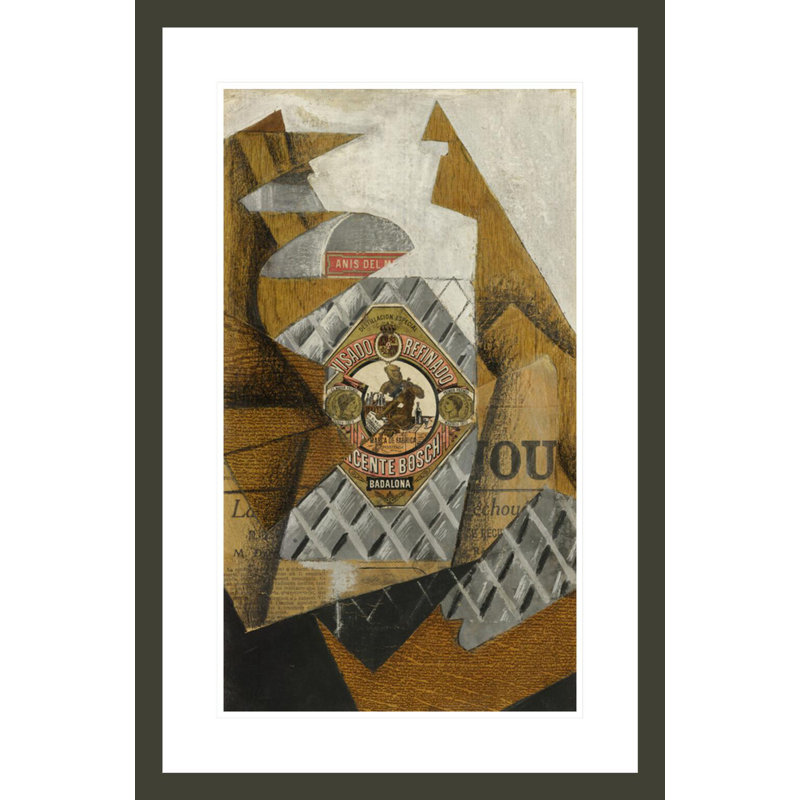 «La Bouteille d'Anis» par Juan Gris, impression giclée encadrée, H 29,5 po x l 19,52 po