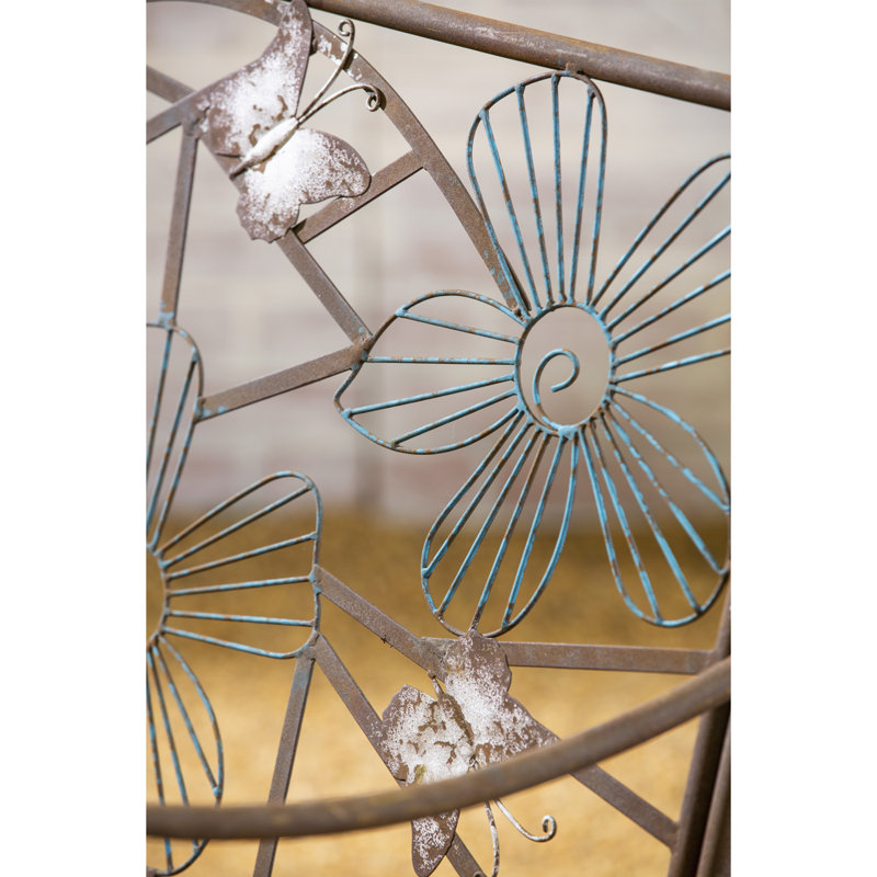 Banc de jardin papillon en fer