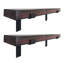 Ensemble de 2 tablettes en bois de peuplier massif Emerald Lee-98538575