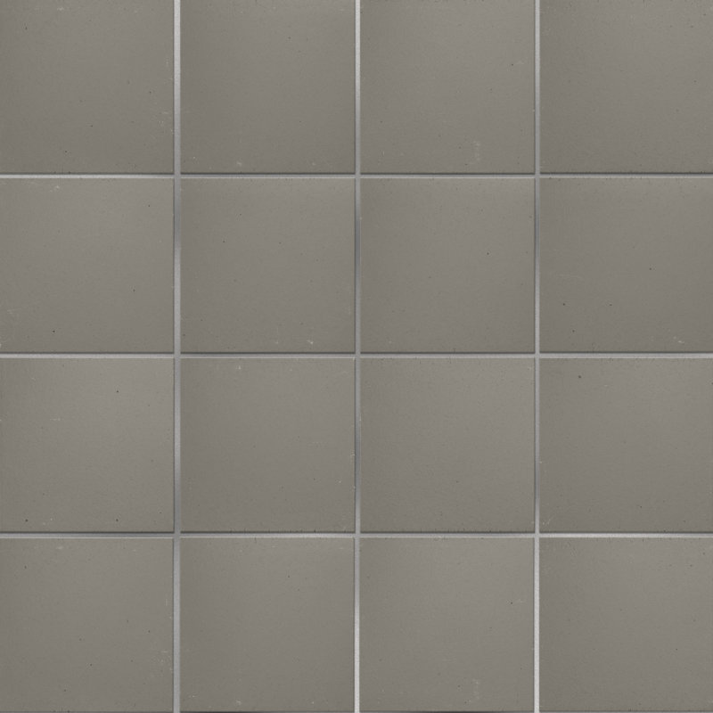 Quarry 6"x 6" Ceramic Floor and Wall Klinker Tile in Gray