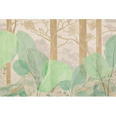 Papier peint botanique aquarelle