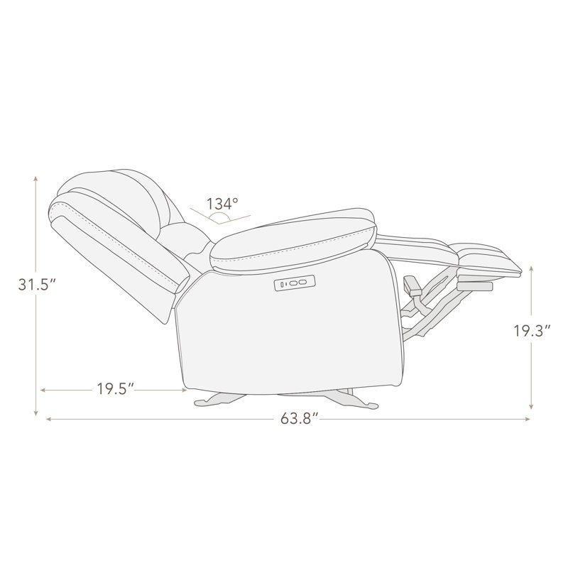 Fauteuil inclinable Davlo, Mélange de polyester brun foncé