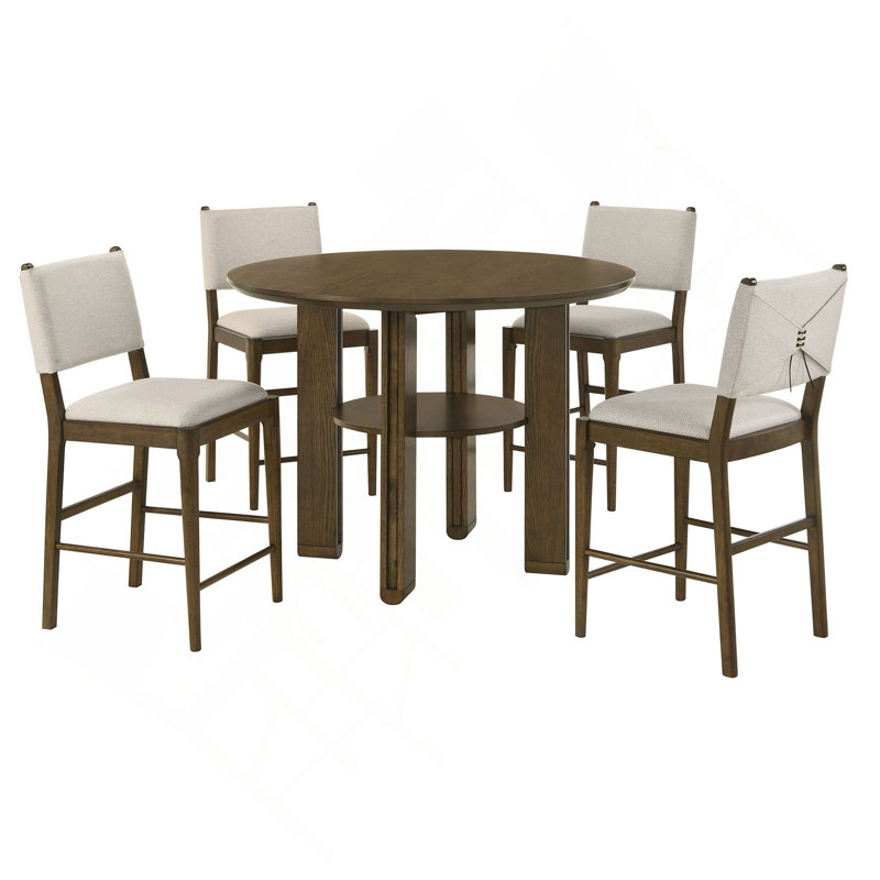 5-piece Round Counter Height Dining Room Set