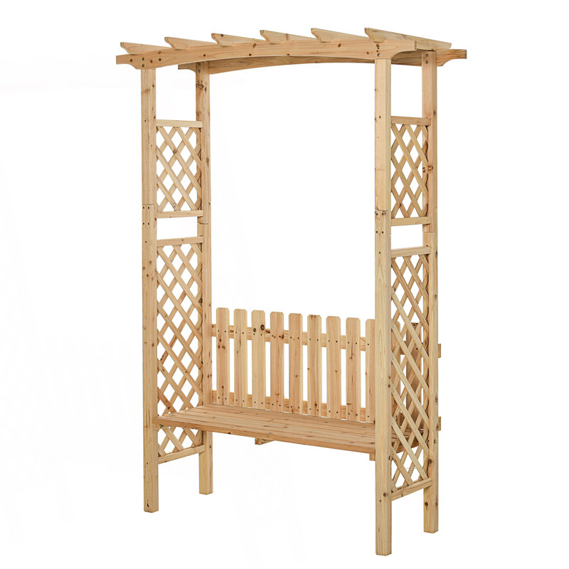 Tonnelle de jardin avec banc de jardin