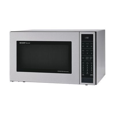 SHARP SMC1585KS Carousel® Countertop Convection Microwave Oven 1.5 cu. ft. 900W, Stainless Steel, Auto Defrost, Broil, Roast, Bake, Slow Cook