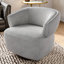 Fauteuil demi-tonneau, fauteuil de lecture rembourré, fauteuil d'appoint avec base à 360 degrés
