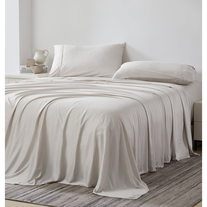 Rayon From Bamboo Extra Deep Pocket Sheet Set, Bone, King