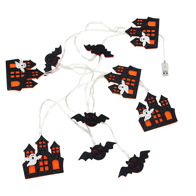 Halloween Castle String Lights Spider String Carnival Party Decoration Lights