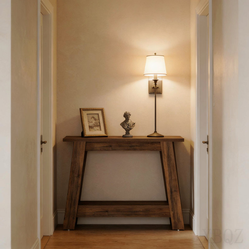 Rustic Console Table,2-Tier Entryway Table,Narrow Sofa Table