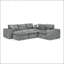 Canapé modulaire en forme de L de 107 po avec deux repose-pieds amovibles en forme de L pour le salon, canapé confortable avec coussins décoratifs et bricolage-2001425650